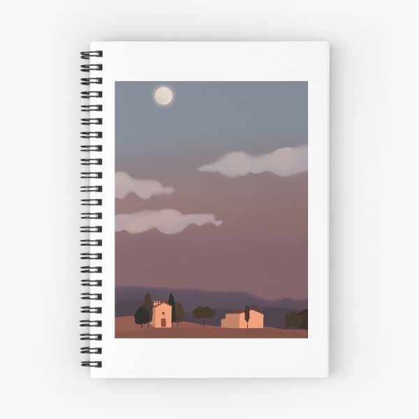 Item preview, Italy Tuscany Landscape Sunset Illustration designed and sold by IllustrativeJoy.