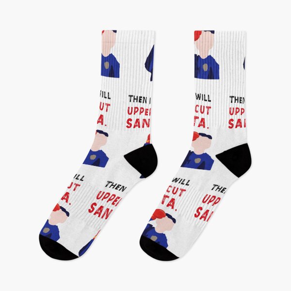 Item preview, Then I Will Uppercut Santa  Funny Meme designed and sold by SparrowLag.