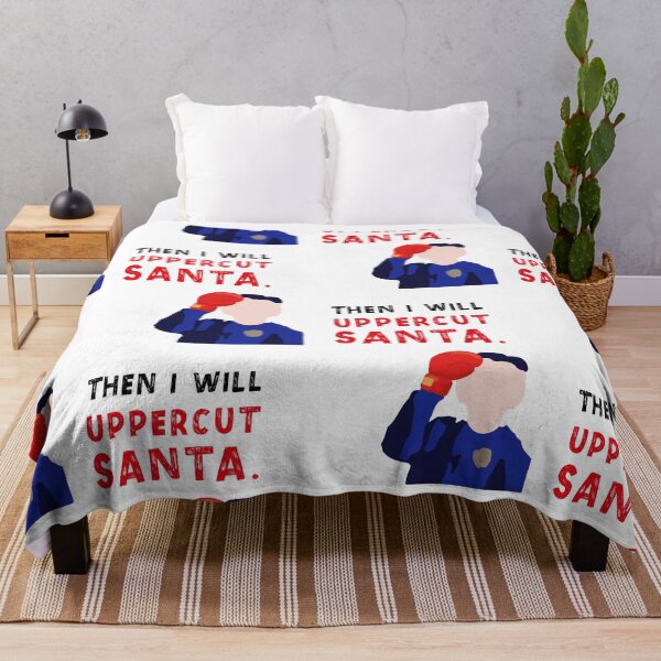 Item preview, Then I Will Uppercut Santa Funny Meme designed and sold by SparrowLag.