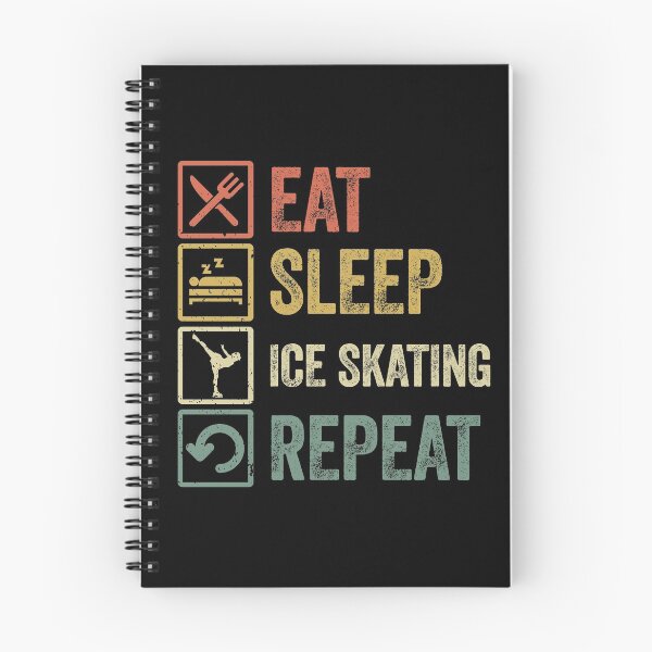 Artikelvorschau, Funny eat sleep ice skating repeat retro vintage gift entworfen und verkauft von HN-ART.