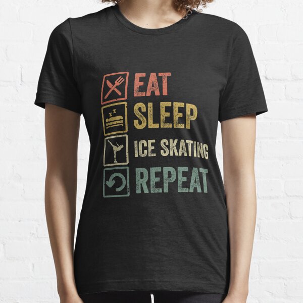 Item preview, Funny eat sleep ice skating repeat retro vintage gift designed and sold by HN-ART.