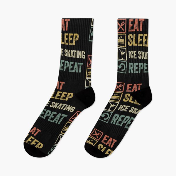 Item preview, Funny eat sleep ice skating repeat retro vintage gift designed and sold by HN-ART.
