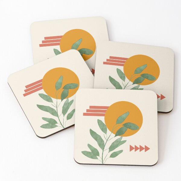 Item preview, Minimalist Leaf and Geometrical Shapes designed and sold by cerenalkan.