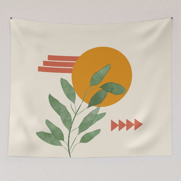Item preview, Minimalist Leaf and Geometrical Shapes designed and sold by cerenalkan.