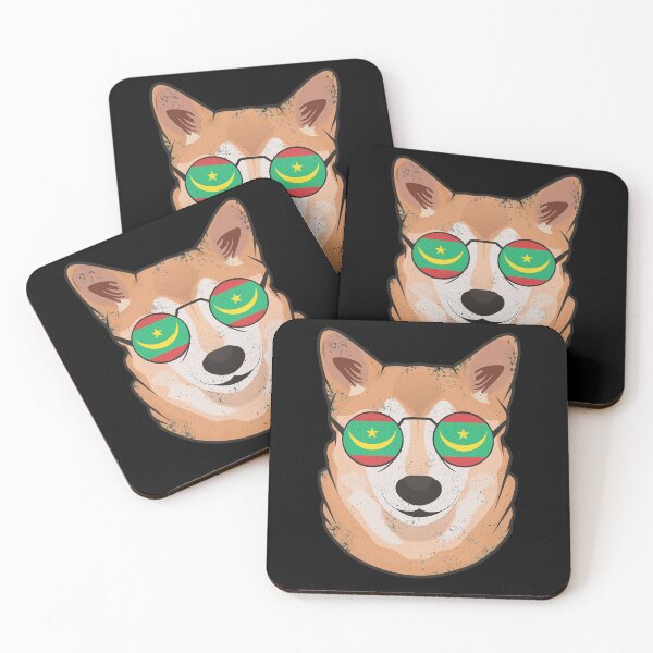Item preview, Vintage Patriotic Shiba Inu Mauritanian Flag designed and sold by feether-store.