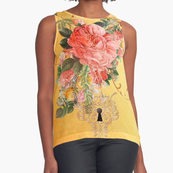Vintage Rose Sleeveless Top