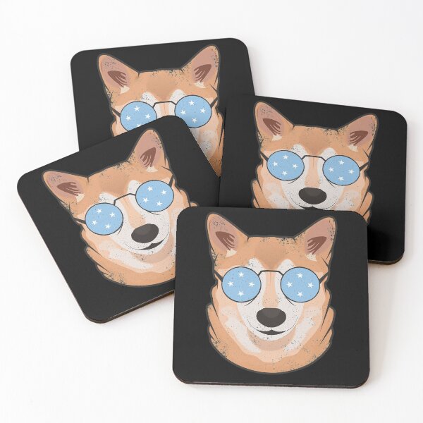 Item preview, Vintage Patriotic Shiba Inu Micronesian Flag designed and sold by feether-store.