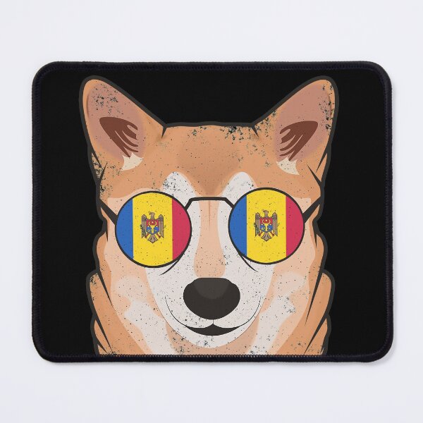 Item preview, Vintage Patriotic Shiba Inu Moldovan Flag designed and sold by feether-store.