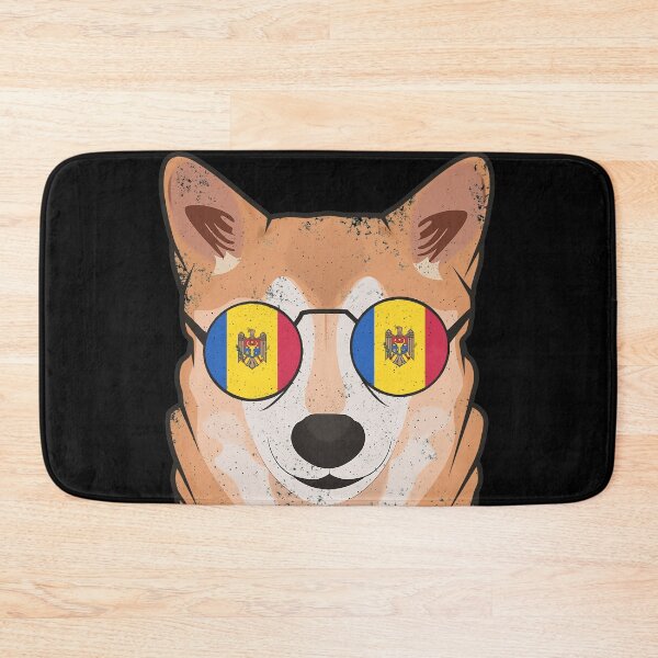 Item preview, Vintage Patriotic Shiba Inu Moldovan Flag designed and sold by feether-store.