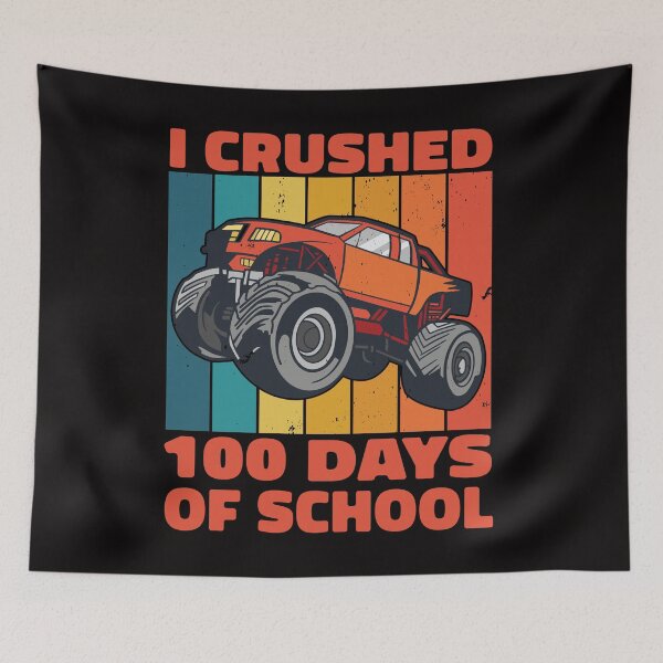 Item preview, I Crushed 100 Days Of School for Boys Monster Truck designed and sold by solimangomaa.
