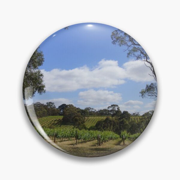 Item preview, Blue Sky and Fluffy clouds in the Vineyard by Adelaide artist Avril Thomas at Magpie Springs designed and sold by MagpieSprings.