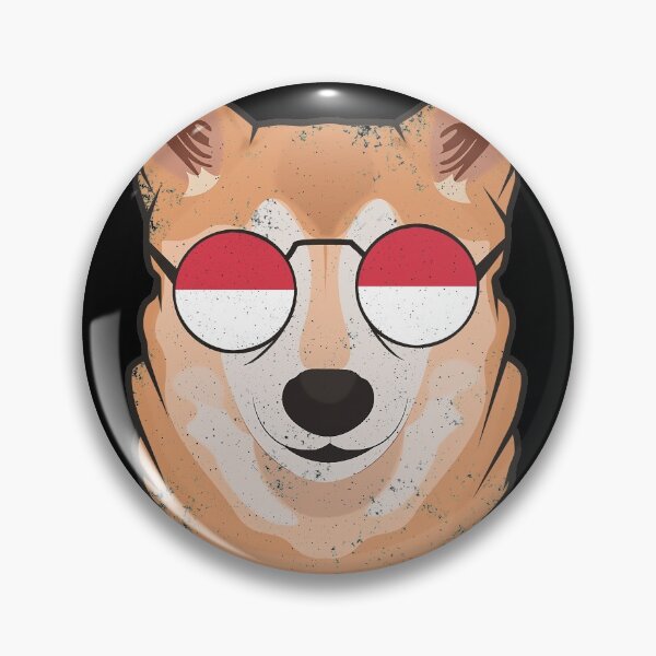 Item preview, Vintage Patriotic Shiba Inu Monacan Flag designed and sold by feether-store.