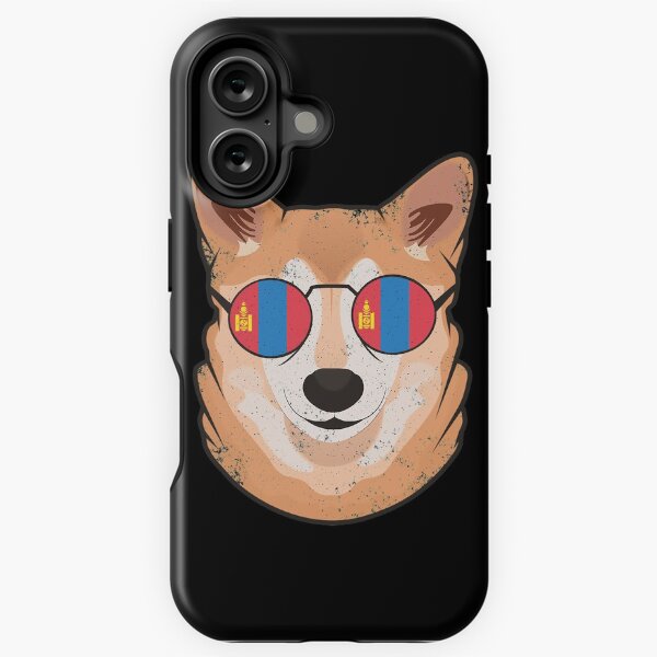 Aperçu de l'œuvre Drapeau mongol patriotique vintage Shiba Inu créée et vendue par feether-store.