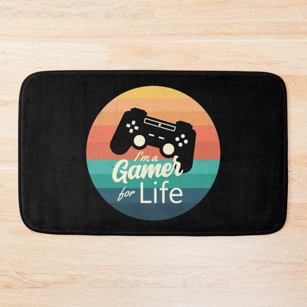 Item preview, I Am a Gamer for Life Retro Sunset Video Game Controller Texture designed and sold by Itaya Art.