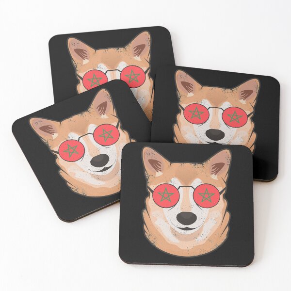 Item preview, Vintage Patriotic Shiba Inu Moroccan Flag designed and sold by feether-store.