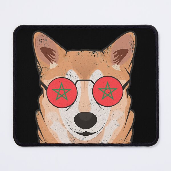 Item preview, Vintage Patriotic Shiba Inu Moroccan Flag designed and sold by feether-store.