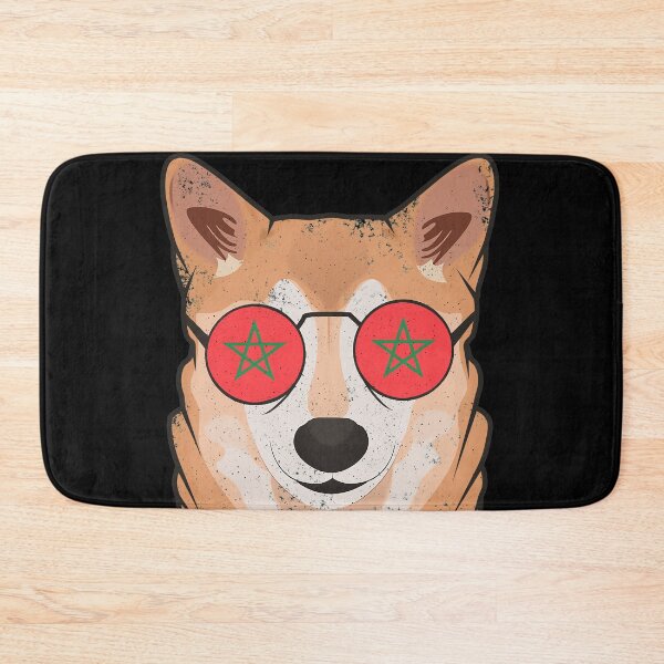 Item preview, Vintage Patriotic Shiba Inu Moroccan Flag designed and sold by feether-store.