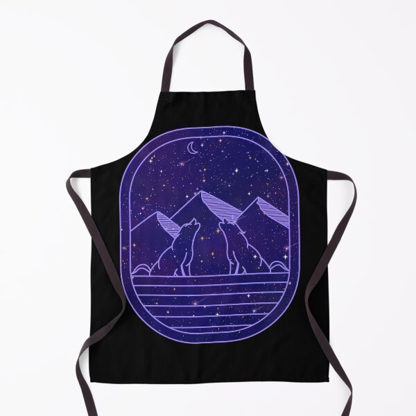 Item preview, Majestic Wolves Howling Abstract Line Art Galaxy Print designed and sold by NerdCulture.