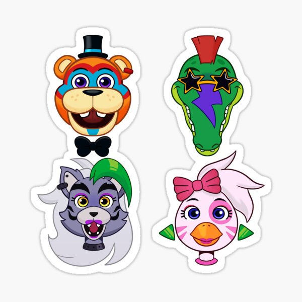 FNAF security breach (gregory and monty plush) - Chibi - Sticker