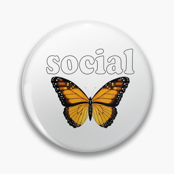 Artikelvorschau, Orange Monarch, sozialer Schmetterling entworfen und verkauft von Cotton Jam.
