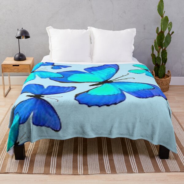 Item preview,  BLUE ON BLUE BUTTERFLY PATTERNS ART   designed and sold by sharlesart.