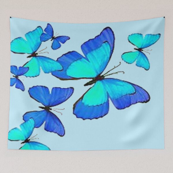 Item preview,  BLUE ON BLUE BUTTERFLY PATTERNS ART   designed and sold by sharlesart.