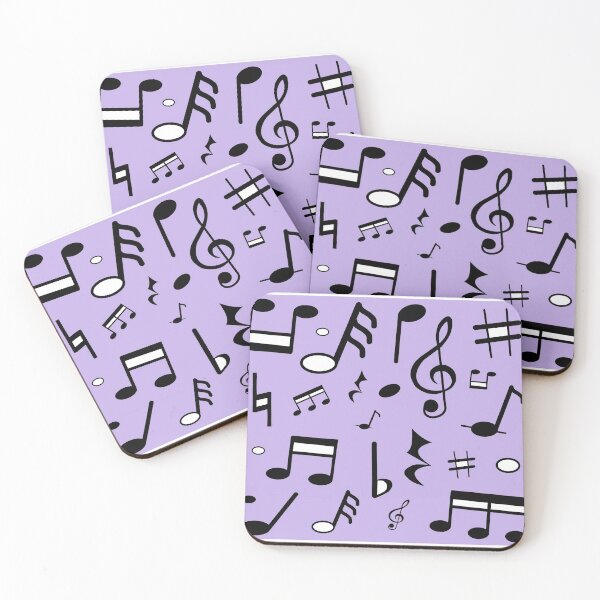 Item preview, Music Symbols Design against a Lavender Background designed and sold by ThisNThatImages.