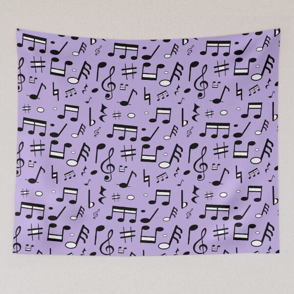 Item preview, Music Symbols Design against a Lavender Background designed and sold by ThisNThatImages.