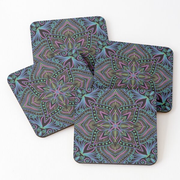 Item preview, Mandala rainbow pattern in cool colors designed and sold by nadihdesigner.