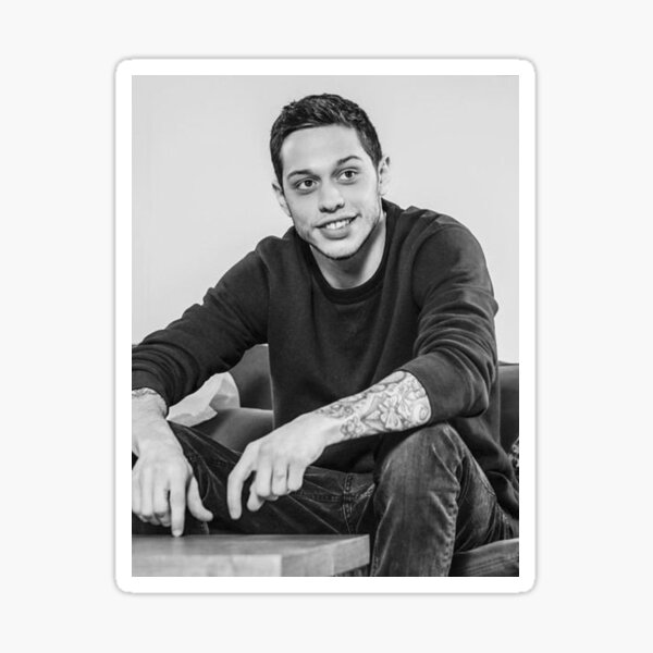 Aperçu de l'œuvre Pete Davidson noir et blanc créée et vendue par funkystyles.