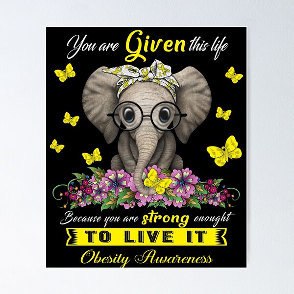 Item preview, Obesity Warrior Cute Elephant Lover Gifts designed and sold by Adropine.