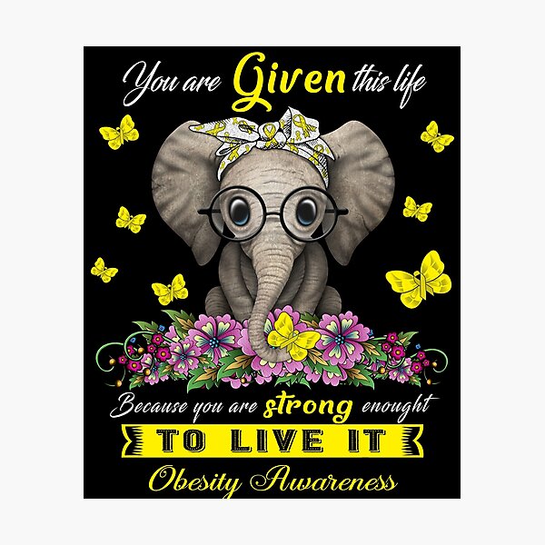 Item preview, Obesity Warrior Cute Elephant Lover Gifts designed and sold by Adropine.
