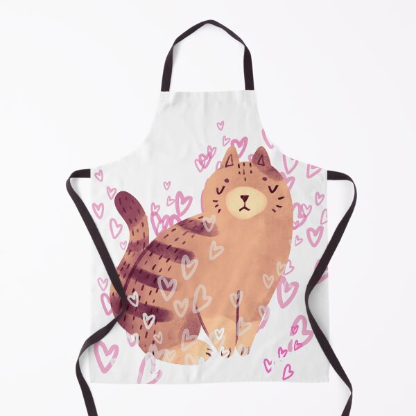 Item preview, Solemn Kitty, Love Catually colorful kitty and hearts designed and sold by LeoGallery.