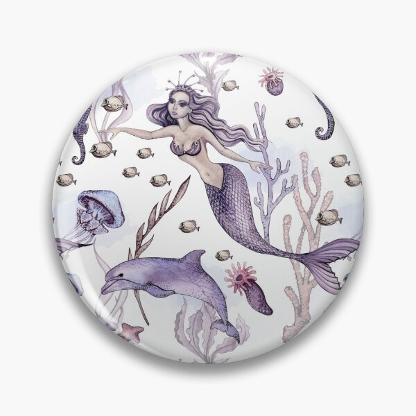 Aperçu de l'œuvre Aquarelle Sirène Sea Life créée et vendue par Melissify.