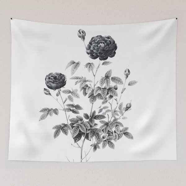 Item preview, Alt Grey -  Burgundy Cabbage Rose  designed and sold by DaphneKstudio .