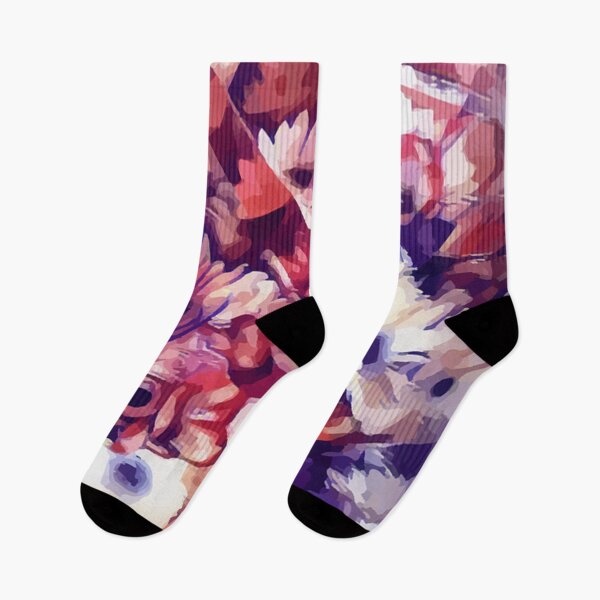 Item preview, Abstract purple and red flowers design designed and sold by NoahDea.