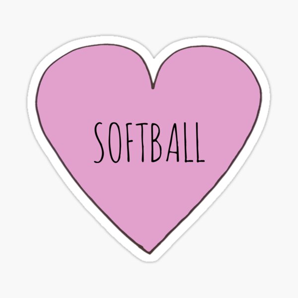 Softball Love Sticker