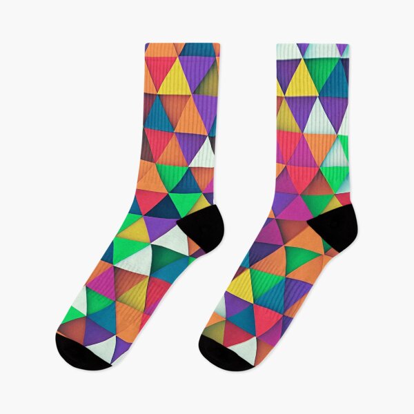 Item preview, Abstract multicolor triangles modern pattern designed and sold by cutecrazytshirt.