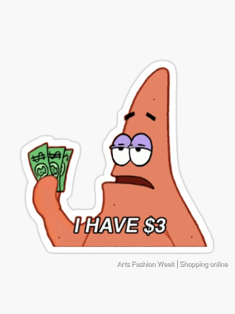 Pegatina «bob esponja, patrick star dinero» de DaviMachado Redbubble