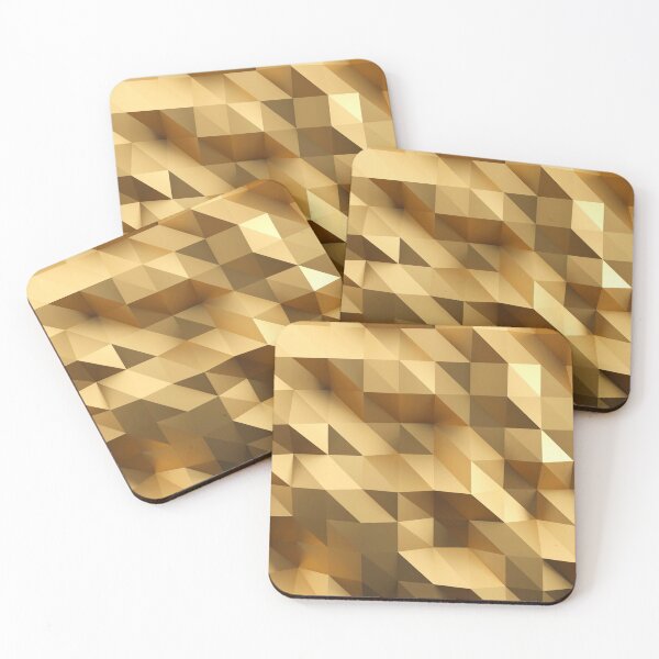 Item preview, Abstract gold triangles geometric pattern designed and sold by cutecrazytshirt.