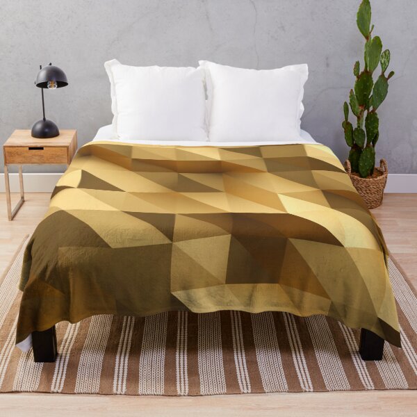 Item preview, Abstract gold triangles geometric pattern designed and sold by cutecrazytshirt.