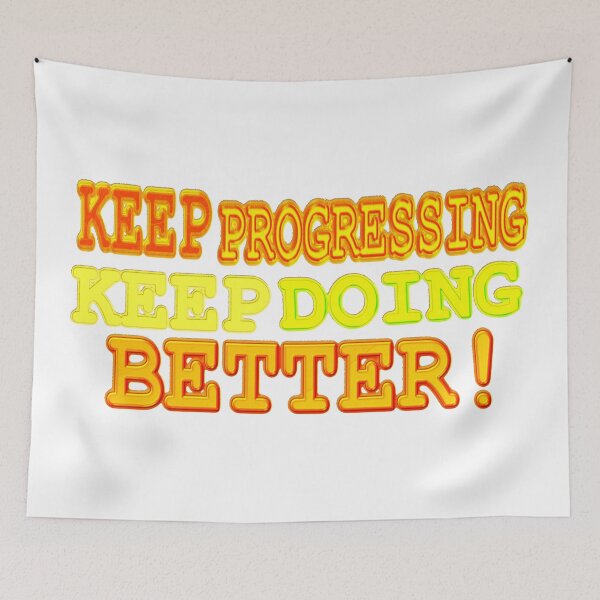 Item preview, Cute Expression Artwork Design "KEEP PROGRESSING". Buy Now designed and sold by Health And Fitness Posts e-Store.