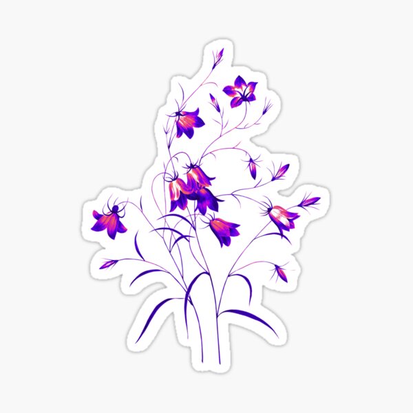 Aperçu de l'œuvre Violet Alt - Fleurs de Campanule créée et vendue par DaphneKstudio .