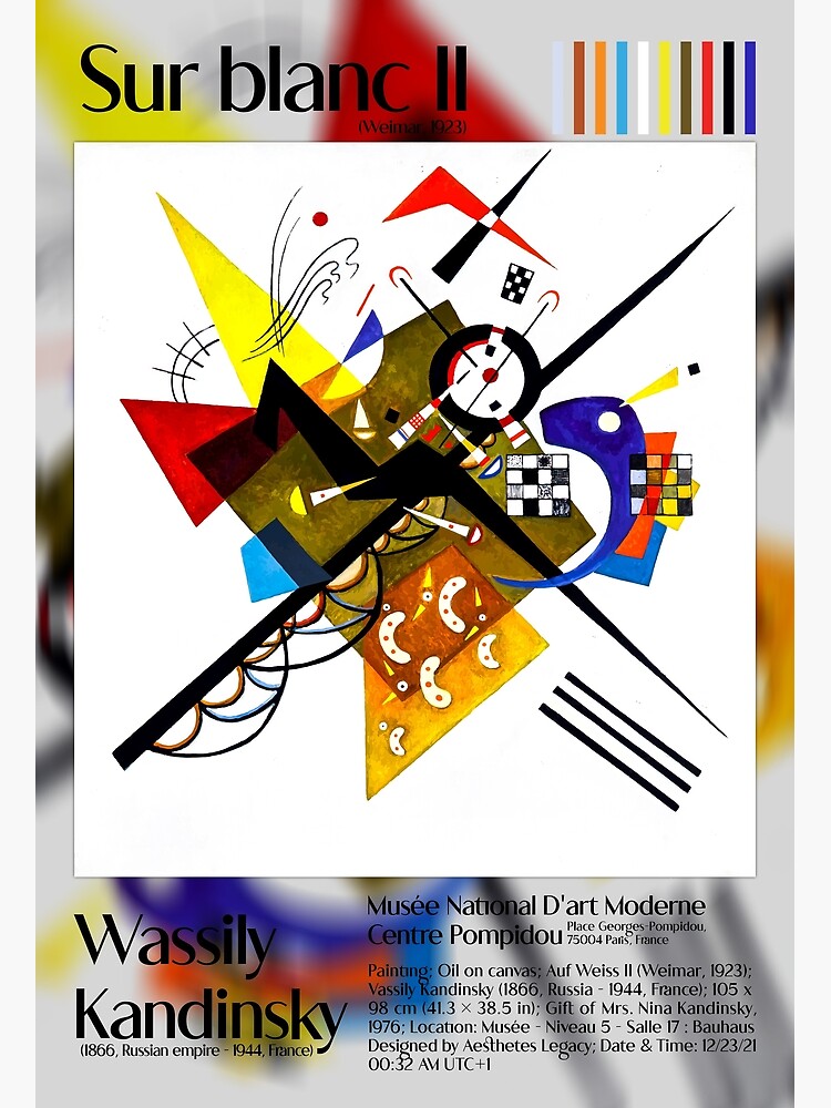 On white II / Sur blanc II by Wassily Kandinsky Famous Painting Geometry  Abstract Art | Photographic Print