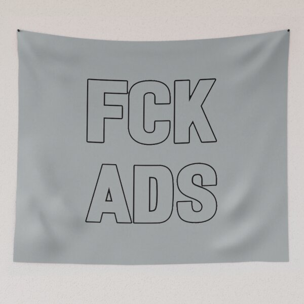 Item preview, fuck ads typography internet designed and sold by AmyHugh88.