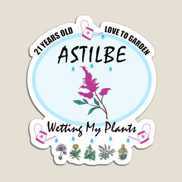 Item preview, Funny Birthday Astilbe Wetting My Plants 21 Years OId Gardening Humor designed and sold by artfulnotebook.