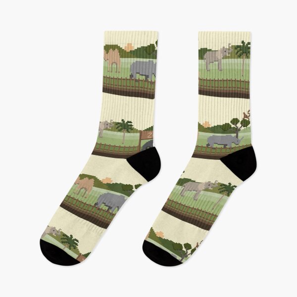 Item preview, Pixel art zoo animals pattern designed and sold by EngineerGoC.