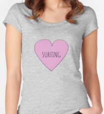 Surfing Love Women's Fitted Scoop T-Shirt
