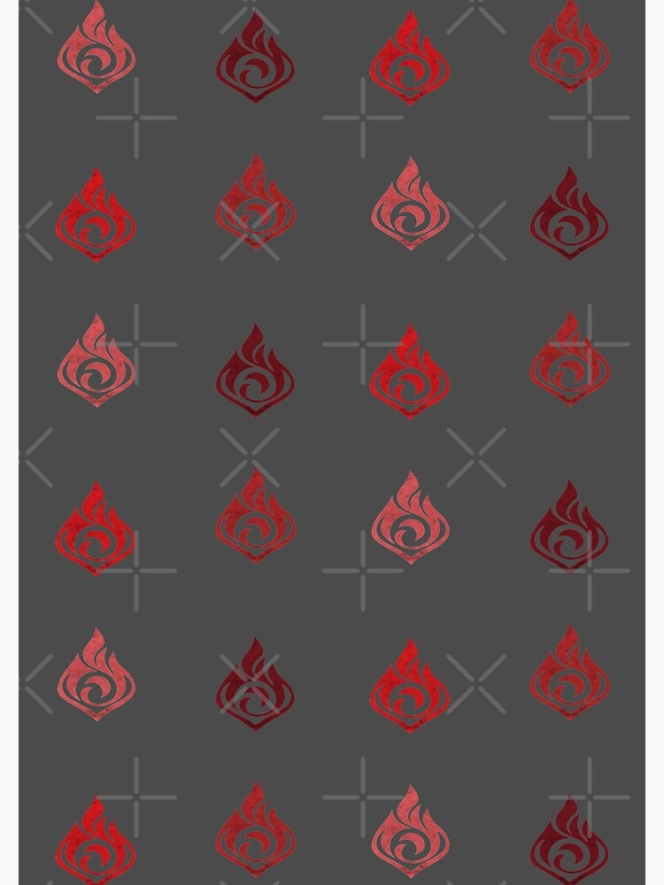 Genshin Impact Pyro Pattern Fanart For Genshin Players Spiral Notebook For Sale By