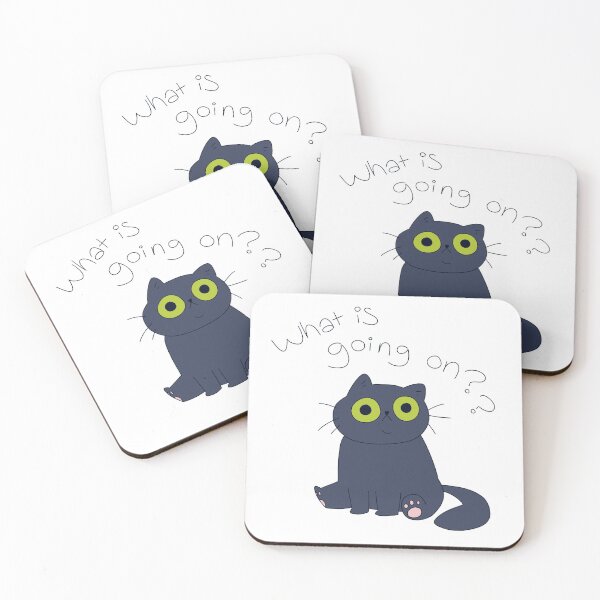Item preview, what is going on confused cat designed and sold by Newt Day.